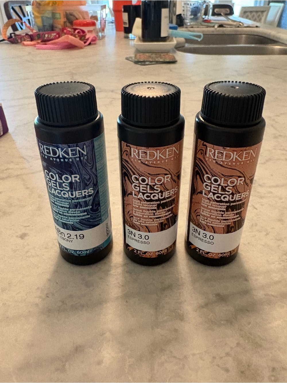 Redken Color Gels Lacquers - Blue & Brown Tones (3 Bottles)